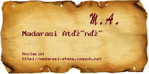 Madarasi Aténé névjegykártya